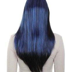 HPO Women's Glamour Witch Womens Wig | Blue Black Sexy Cosplay Party Halloween Wig | Premium Breathable Capless Cap 12 HPO Women's Glamour Witch Womens Wig | Blue Black Sexy Cosplay Party Halloween Wig | Premium Breathable Capless Cap