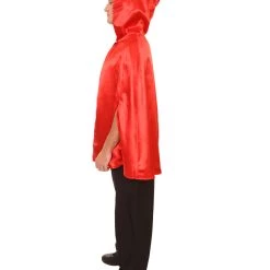 HPO Adult Women's Reversible Hooded Short Cape Costume | Multiple Color Option Halloween Costume