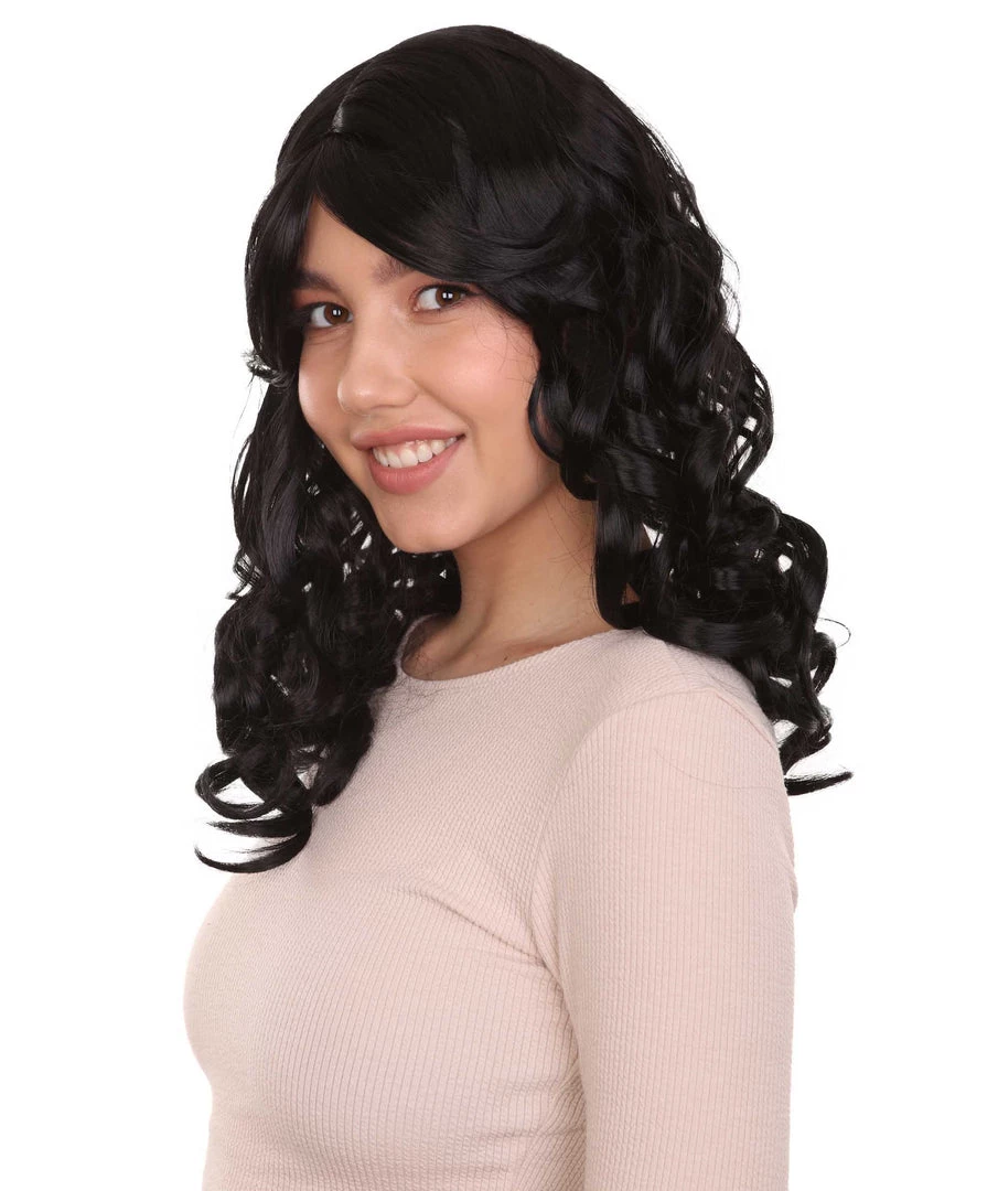 HPO Long Black Wavy Womens Wig | Dramatical Natural Looking Wig | Premium Breathable Capless Cap Men's 2 HPO Long Black Wavy Womens Wig | Dramatical Natural Looking Wig | Premium Breathable Capless Cap Men's