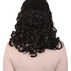 HPO Long Black Wavy Womens Wig | Dramatical Natural Looking Wig | Premium Breathable Capless Cap Men's 12 HPO Long Black Wavy Womens Wig | Dramatical Natural Looking Wig | Premium Breathable Capless Cap Men's