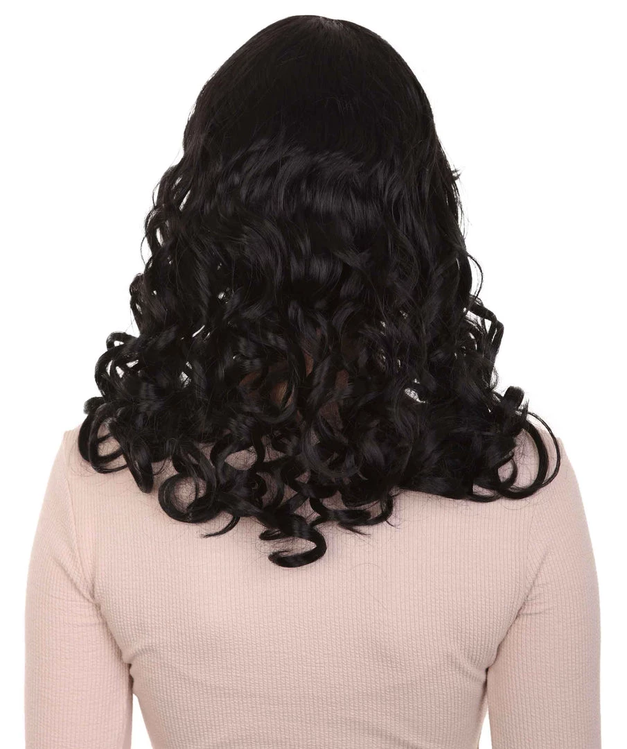 HPO Long Black Wavy Womens Wig | Dramatical Natural Looking Wig | Premium Breathable Capless Cap Men's 4 HPO Long Black Wavy Womens Wig | Dramatical Natural Looking Wig | Premium Breathable Capless Cap Men's