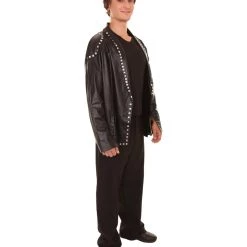 HPO Adult Men's PU Leather Jacket Costume | Black Cosplay Costume 14 HPO Adult Men's PU Leather Jacket Costume | Black Cosplay Costume