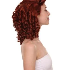 HPO Women's Womens 40's Pin Up Girl | Brown Vintage Wig | Premium Breathable Capless Cap 15 HPO Women's Womens 40's Pin Up Girl | Brown Vintage Wig | Premium Breathable Capless Cap