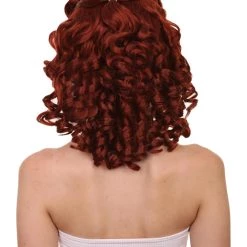 HPO Women's Womens 40's Pin Up Girl | Brown Vintage Wig | Premium Breathable Capless Cap 14 HPO Women's Womens 40's Pin Up Girl | Brown Vintage Wig | Premium Breathable Capless Cap