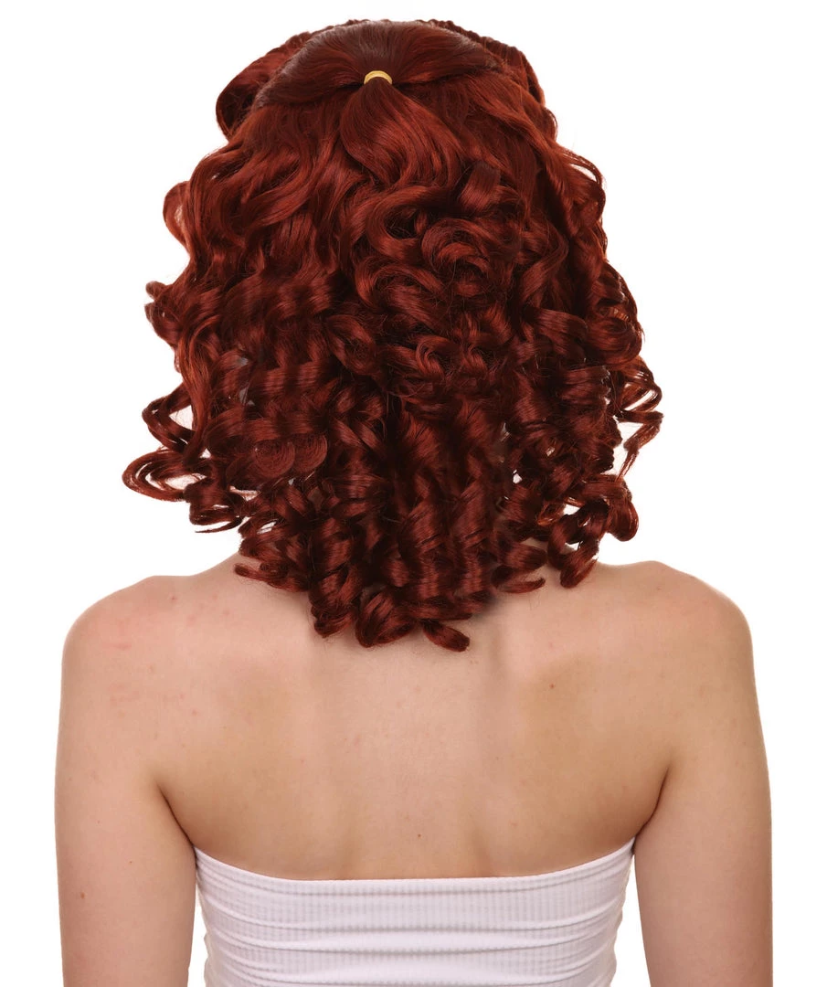 HPO Women's Womens 40's Pin Up Girl | Brown Vintage Wig | Premium Breathable Capless Cap 5 HPO Women's Womens 40's Pin Up Girl | Brown Vintage Wig | Premium Breathable Capless Cap