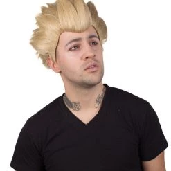 BC Adult Men's Blonde Color Spiked Cosplay Anime Wig
