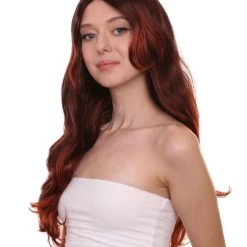 HPO Dreamgirl Womens Wig | Brown Celebrity Star Halloween Wig | Premium Breathable Capless Cap Women's