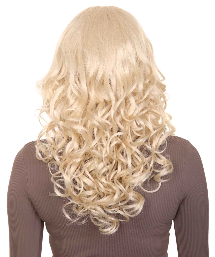 HPO Womens Long Blonde Curly Wig | Dramatical Fancy Wig | Premium Breathable Capless Cap 4 HPO Womens Long Blonde Curly Wig | Dramatical Fancy Wig | Premium Breathable Capless Cap