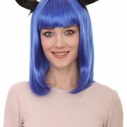 HPO Pico Devil Womens Wig | Devil Monster Purple Womens Cosplay Halloween Wig | Premium Breathable Capless Cap Men's