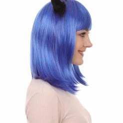 HPO Pico Devil Womens Wig | Devil Monster Purple Womens Cosplay Halloween Wig | Premium Breathable Capless Cap Men's