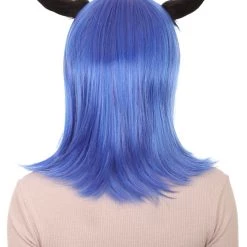 HPO Pico Devil Womens Wig | Devil Monster Purple Womens Cosplay Halloween Wig | Premium Breathable Capless Cap Men's