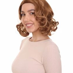 HPO Mad Men Betty Draper Wig | Medium Brown Fancy Wig | Premium Breathable Capless Cap Women's