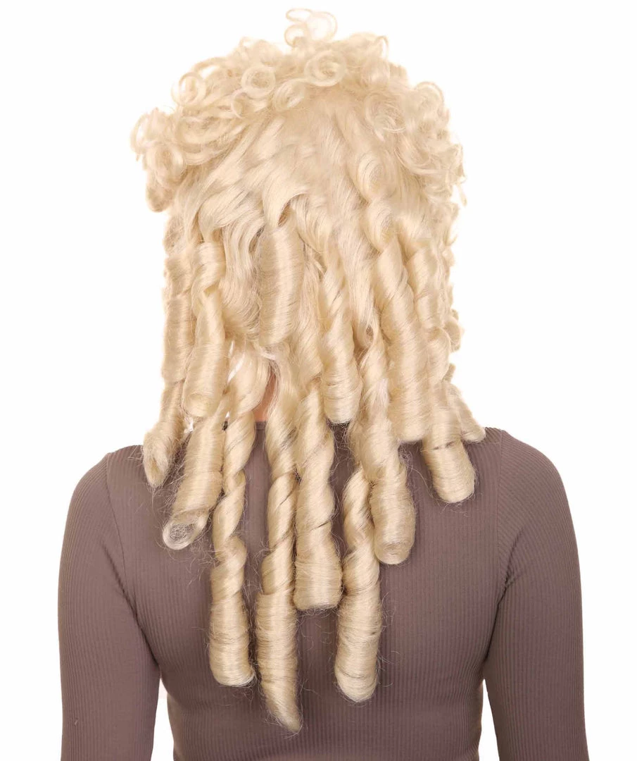 HPO Womens 18th Century Colonial Lady Curly Wig | Blonde Historical Wig | Premium Breathable Capess Cap 4 HPO Womens 18th Century Colonial Lady Curly Wig | Blonde Historical Wig | Premium Breathable Capess Cap