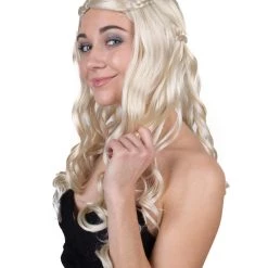 BC Adult Women's Blonde Color Wavy Medium Length Trendy Wig
