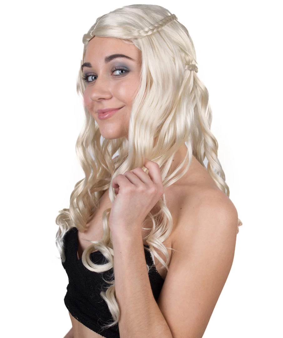 BC Adult Women's Blonde Color Wavy Medium Length Trendy Wig 2 BC Adult Women's Blonde Color Wavy Medium Length Trendy Wig