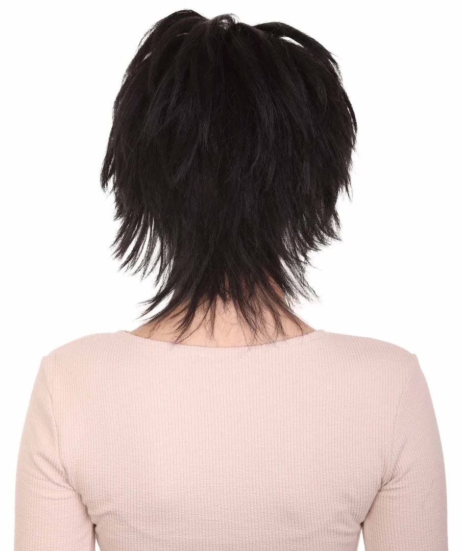 HPO Women's Womens Adult Curly Wig | Black Short Character Wig | Premium Breathable Capless Cap 4 HPO Women's Womens Adult Curly Wig | Black Short Character Wig | Premium Breathable Capless Cap