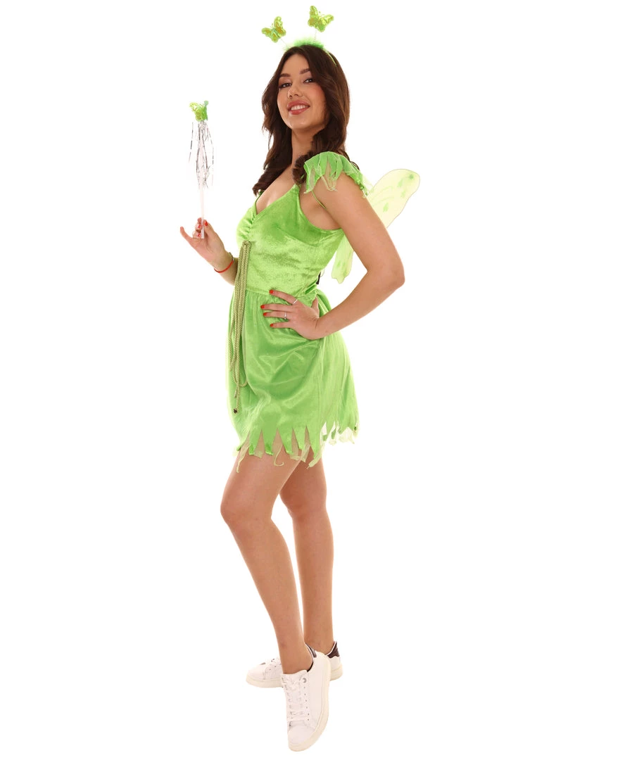HPO Adult Women's Pretty Fairy Costume | Green Halloween Costume 3 HPO Adult Women's Pretty Fairy Costume | Green Halloween Costume