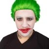 BC The Joker | Men's Green Color Slick Back Straight Psychotic Joker Wig