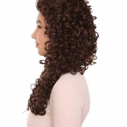 HPO Men's Long Curly Boogie Babe Womens Wig | Dramatical Cosplay Halloween Wig | Premium Breathable Capless Cap