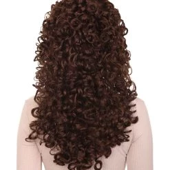 HPO Men's Long Curly Boogie Babe Womens Wig | Dramatical Cosplay Halloween Wig | Premium Breathable Capless Cap