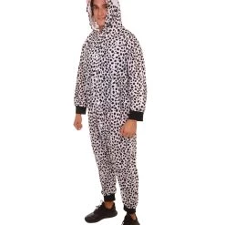 HPO Adult Women's Cow Jumpsuit | Black And White Halloween Costume