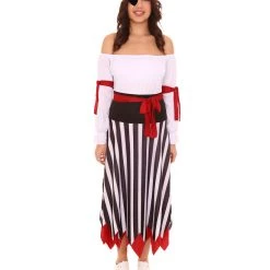 HPO Adult Women's Pirate Costume | Multi Halloween Costume
