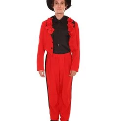 HPO Adult Men's Day Of The Dead Senor Horror Costume | Red Cosplay Costume