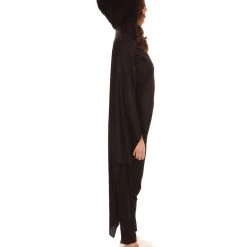 HPO Adult Women's Cozy Bat Jumpsuit | Black Halloween Costume 11 HPO Adult Women's Cozy Bat Jumpsuit | Black Halloween Costume