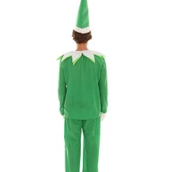 HPO Adult Men's Elf On The Shelf Costume | Green Halloween Costume