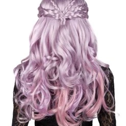 BC Keepsake | Women's Lilac Color Curly Medium Length Trendy Keepsake Wig