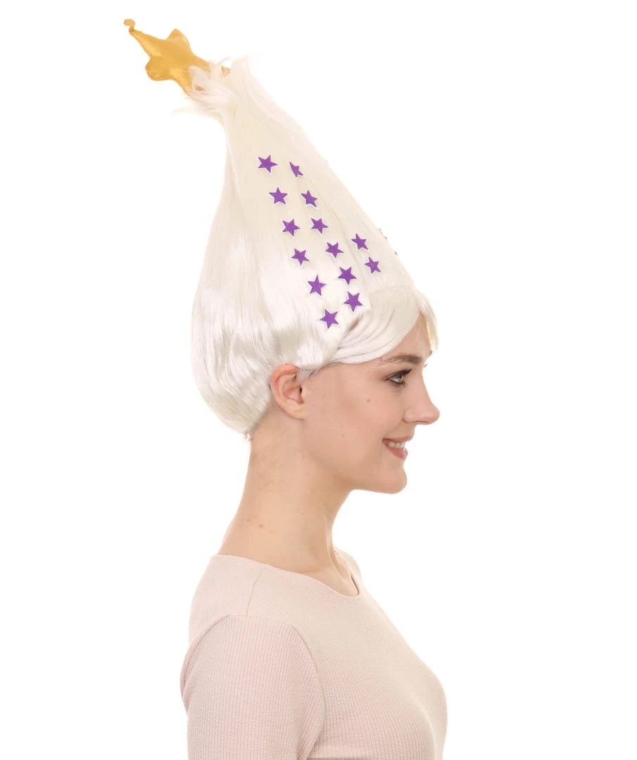 HPO White Christmas Tree Unisex Wig | Christmas Star Xmas Wig | Premium Breathable Capless Cap 5 HPO White Christmas Tree Unisex Wig | Christmas Star Xmas Wig | Premium Breathable Capless Cap