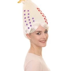 HPO White Christmas Tree Unisex Wig | Christmas Star Xmas Wig | Premium Breathable Capless Cap 14 HPO White Christmas Tree Unisex Wig | Christmas Star Xmas Wig | Premium Breathable Capless Cap