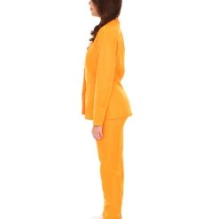 HPO Adult Women's EXCLUSIVE! Deluxe Singer Party Suit Costume | Orange Cosplay Costume 11 HPO Adult Women's EXCLUSIVE! Deluxe Singer Party Suit Costume | Orange Cosplay Costume
