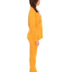 HPO Adult Women's EXCLUSIVE! Deluxe Singer Party Suit Costume | Orange Cosplay Costume 13 HPO Adult Women's EXCLUSIVE! Deluxe Singer Party Suit Costume | Orange Cosplay Costume