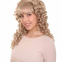 HPO Women's Womens Colonial Lady Wig | Blonde Historical Wigs | Premium Breathable Capless Cap