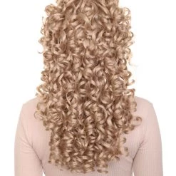 HPO Women's Womens Colonial Lady Wig | Blonde Historical Wigs | Premium Breathable Capless Cap