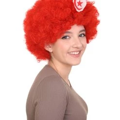 FLAGWIGS Tunisia Flag Sport Afro Halloween Wig
