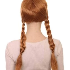 HPO Womens Maiden Wig | Braided Traditional Halloween Wig | Premium Breathable Capless Cap Men's