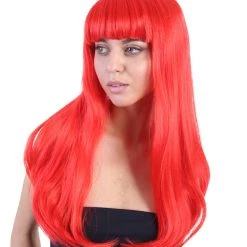 HPO Women's Long Length Party Girl Wig - Multiple Colors Synthetic Fiber Hair