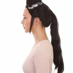 HPO Women's Womens Singer Bun Wigs | Song Contest | Black & White Celebrity Wigs | Premium Breathable Capless Cap 11 HPO Women's Womens Singer Bun Wigs | Song Contest | Black & White Celebrity Wigs | Premium Breathable Capless Cap