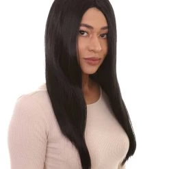 HPO Women's Womens Family Wig | Black TV/Movie Wigs | Premium Breathable Capless Cap