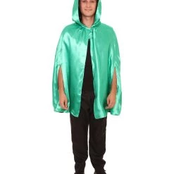 HPO Adult Men's Reversible Hooded Short Cape Costume | Multiple Color Options Halloween Costume