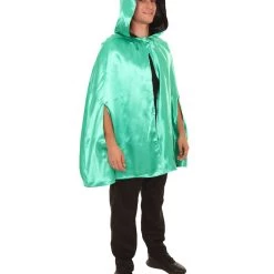 HPO Adult Men's Reversible Hooded Short Cape Costume | Multiple Color Options Halloween Costume