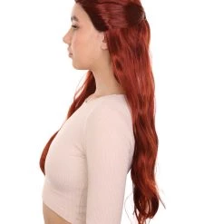 HPO Queeny Womens Wig | Long Brown Fancy Halloween Wig | Premium Breathable Capless Cap 12 HPO Queeny Womens Wig | Long Brown Fancy Halloween Wig | Premium Breathable Capless Cap