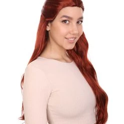 HPO Queeny Womens Wig | Long Brown Fancy Halloween Wig | Premium Breathable Capless Cap 15 HPO Queeny Womens Wig | Long Brown Fancy Halloween Wig | Premium Breathable Capless Cap