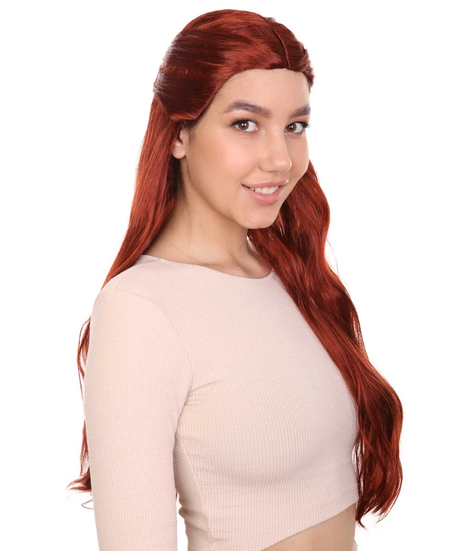 HPO Queeny Womens Wig | Long Brown Fancy Halloween Wig | Premium Breathable Capless Cap 6 HPO Queeny Womens Wig | Long Brown Fancy Halloween Wig | Premium Breathable Capless Cap