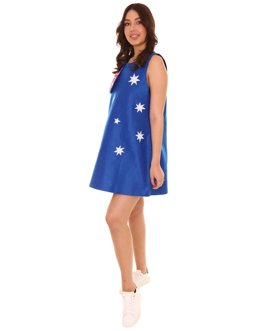 FLAGWIGS Adult Women's Australia Flag Trolls Dress Sport Costume | Patriotic Cosplay Costume 3 FLAGWIGS Adult Women's Australia Flag Trolls Dress Sport Costume | Patriotic Cosplay Costume