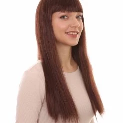 HPO Womens Long Bob Wig | Brown Bob Wigs | Premium Breathable Capless Cap Women's 14 HPO Womens Long Bob Wig | Brown Bob Wigs | Premium Breathable Capless Cap Women's
