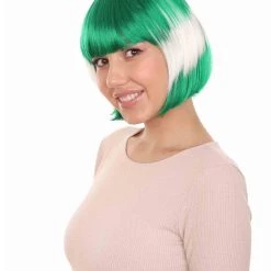 FLAGWIGS Women Patriotic Saudi Arabia Flag Bob Wig | Premium Breathable Capless Cap Women's