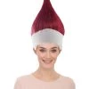 HPO Women's Velvet Red Elf Wig | Christmas Wigs | Premium Breathable Capless Cap